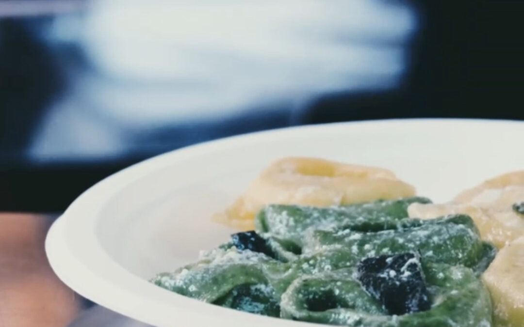 Butter and sage tortelloni takeaway in Bologna