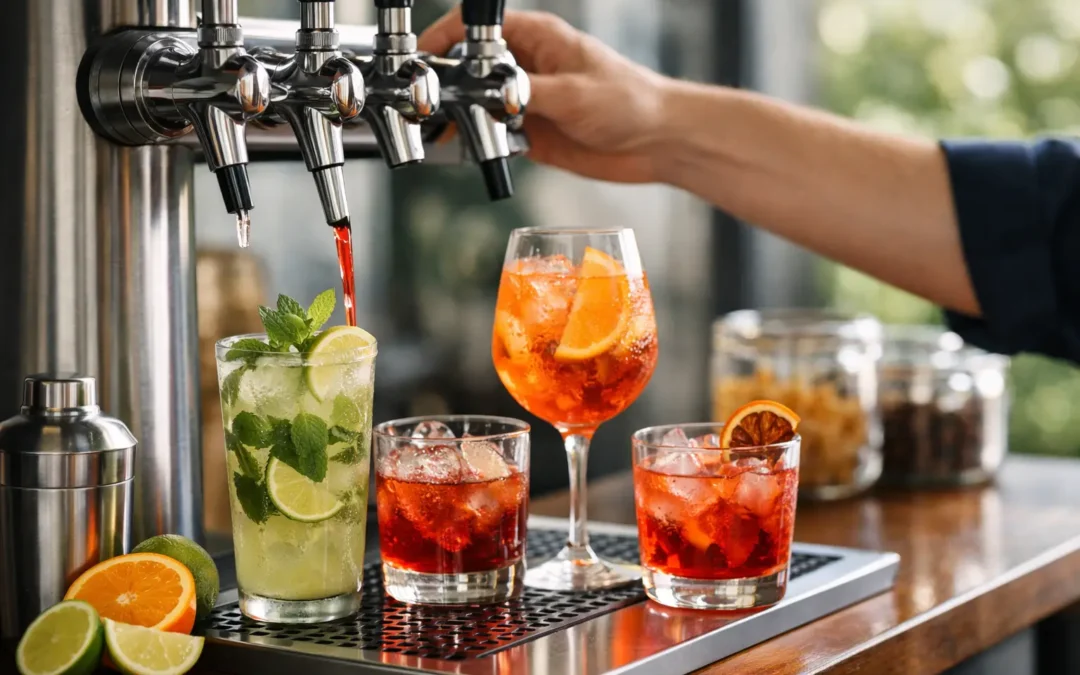 Cocktail alla spina sostenibili con meno vetro