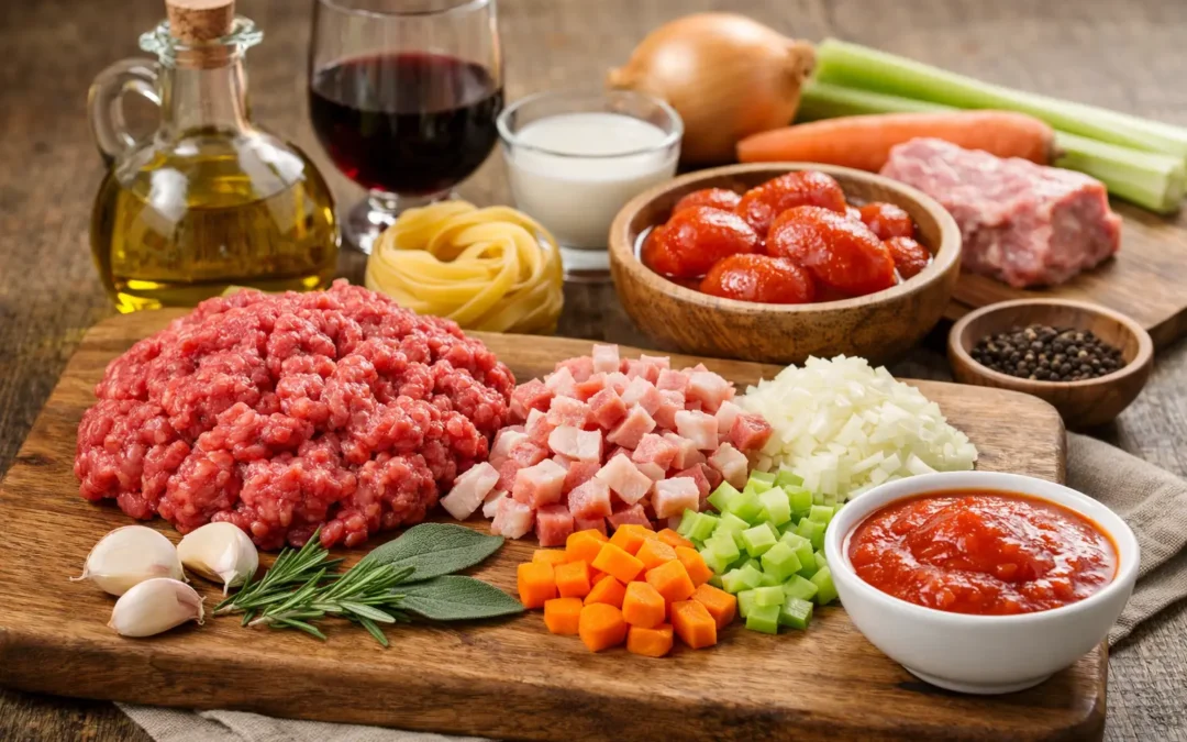 Ingredienti del ragù tradizionale bolognese