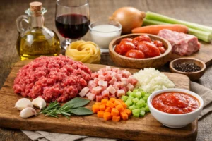 Ingredienti del ragù tradizionale bolognese